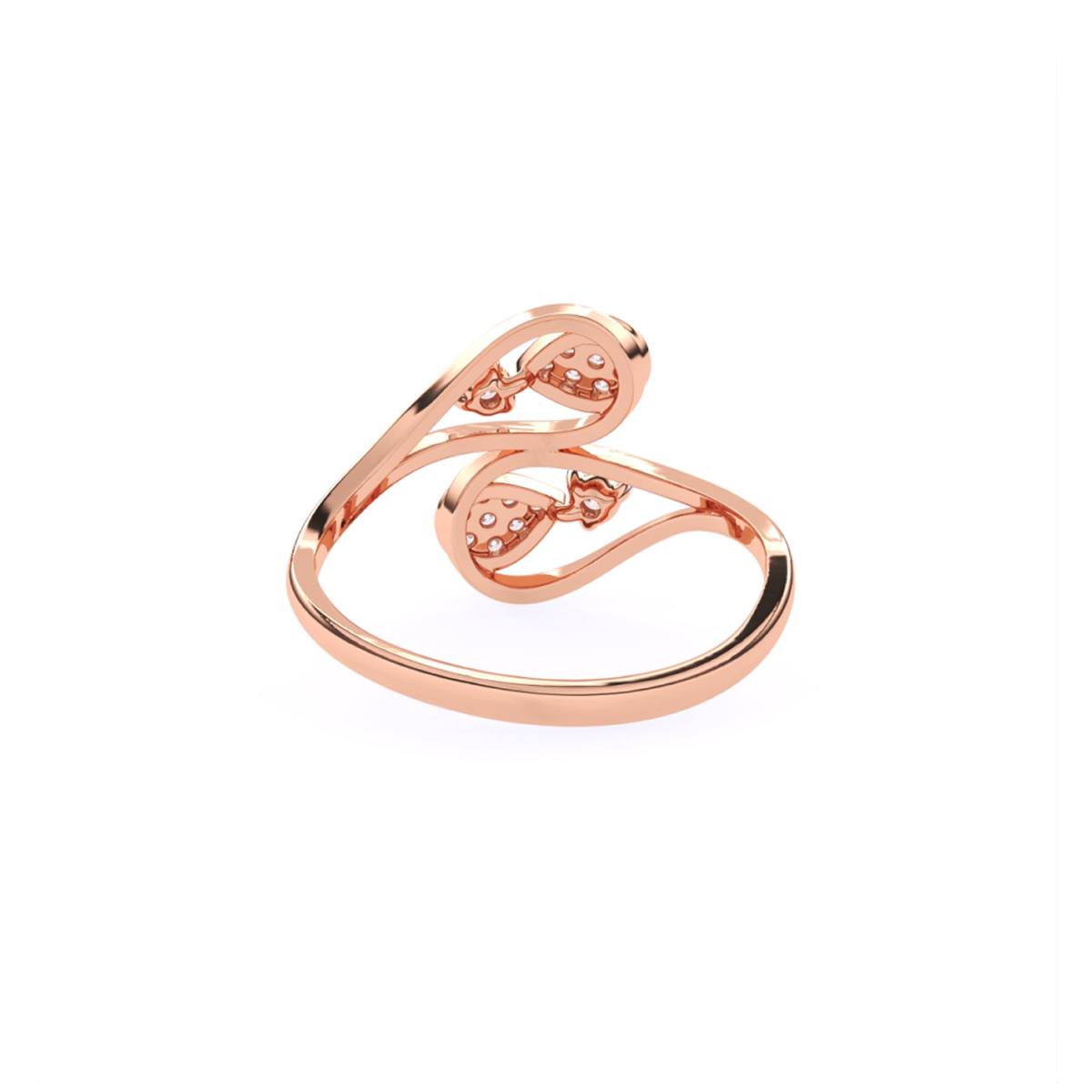 Pear Style Round Lab Grown Diamond Engagement Ring